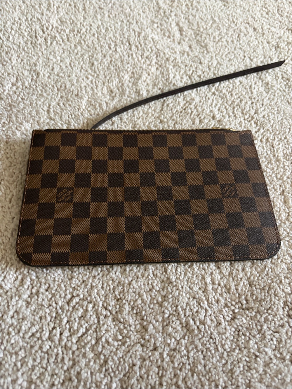 LV Damier Ebene wristlet pouch